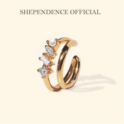 Shependence ต่างหูหนีบ ซีลีน (Celine Crystal Ear Cuff).